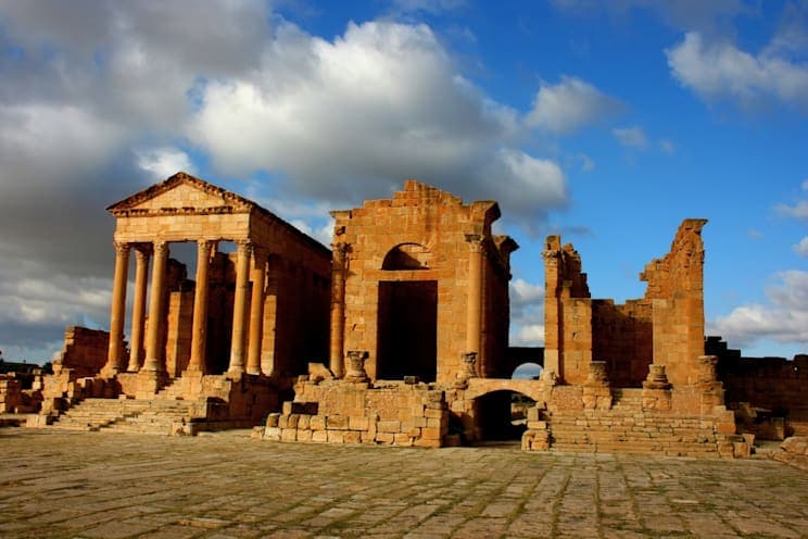 Sbeitla: drei schmale Tempel