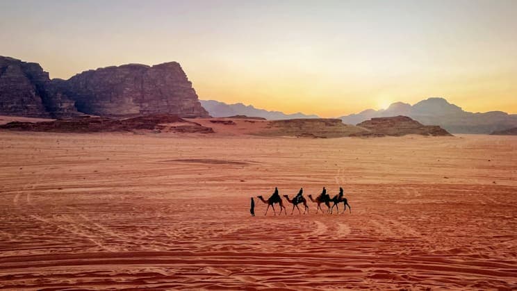 Kamelritt in Wadi Rum