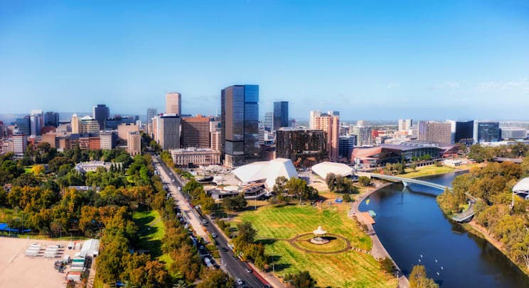 Adelaide: Skyline der südaustralischen Stadt
