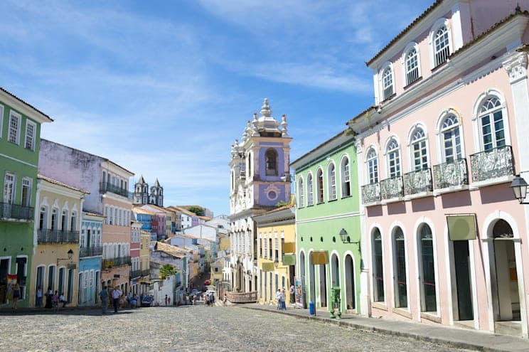 Bunte Häuser in der Altstadt von Salvador de Bahia