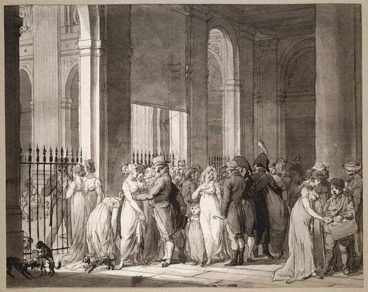 Louis Léopold Boilly. The Arcades at the Palais-Royal, 1804. 