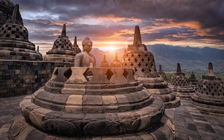 Tempelanlage Borobudur in Indonesien